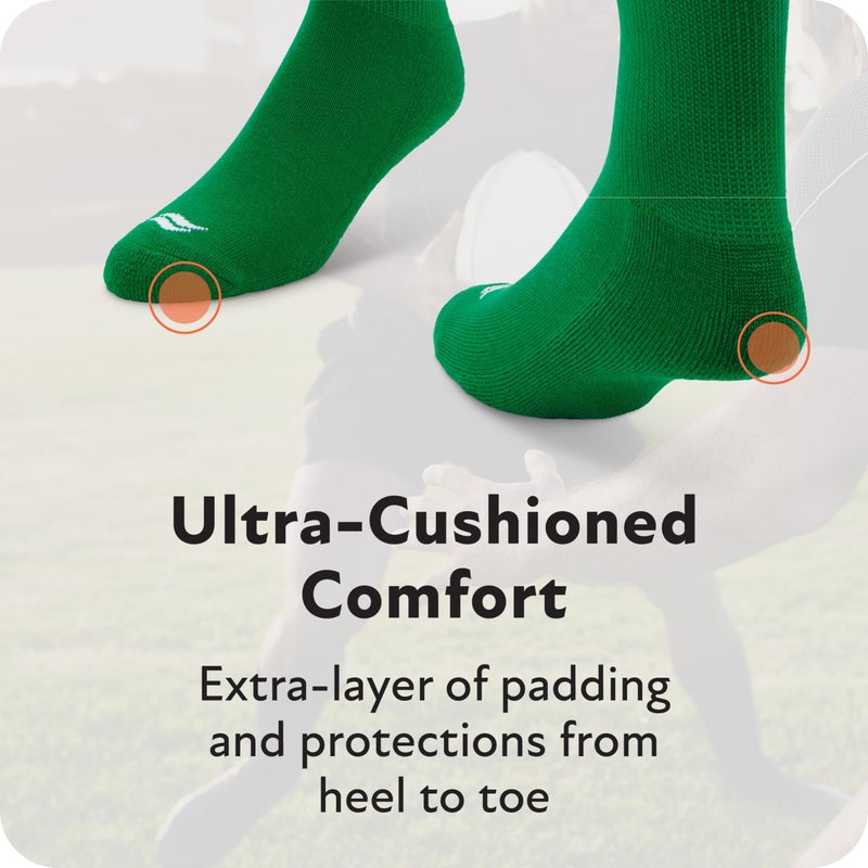 Sof Sole All Sport Over-the-Calf Team Athletic Performance Socks (2 Pair), Medium, Neon Green - Image 4